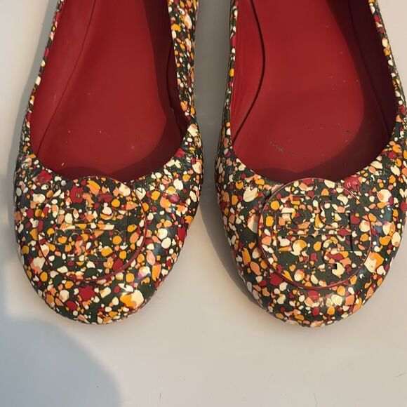 Rare Tory Burch Minnie Linosa Multicolor
Leather Travel Ballet Flat Size 10B - Picture 8 of 9